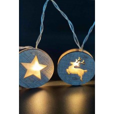 Ahşap Yeni Yıl Işık Zinciri